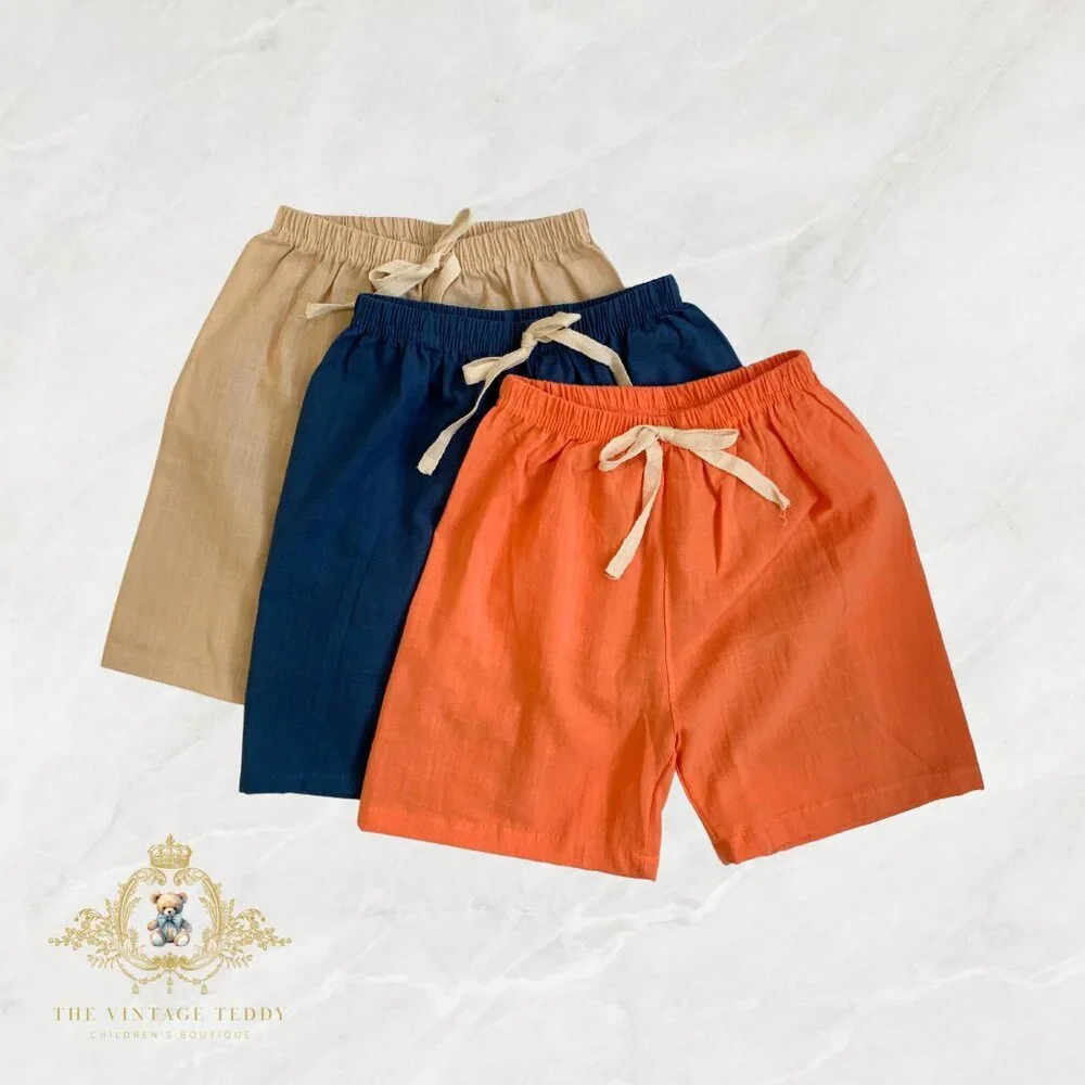 NWT Cute Set of 3 Kids Casual Summer Shorts Elastic Waistband Relaxed Comfy 6Y